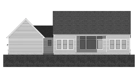 The Messina house plan, exterior view 3